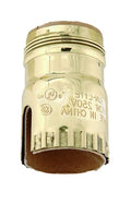 1- Slot E-26 Brass Socket Shell, Polished and Lacquered, UNO Thread