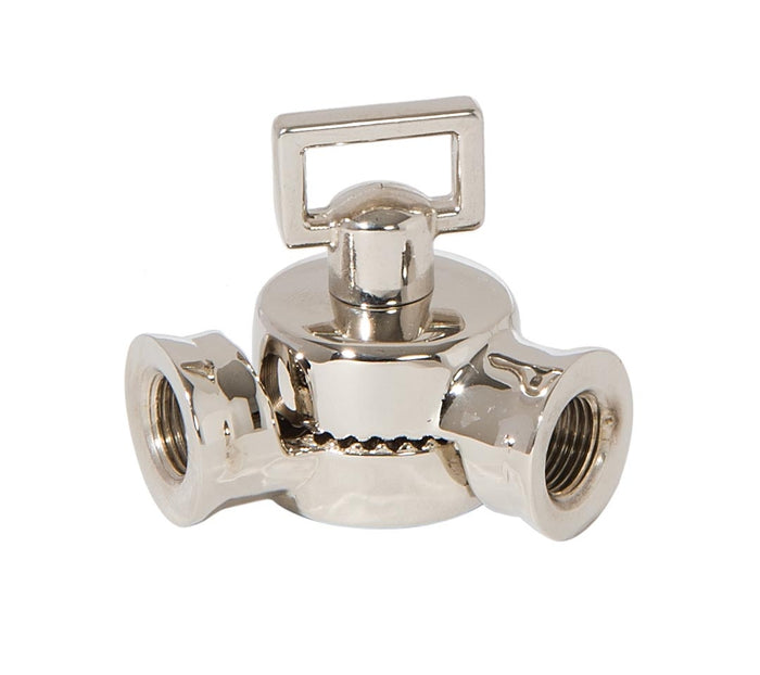 1-11/16 Inch Tall Nickel Plated Finish Die Cast Swivel With Teeth and Key, 1/8F