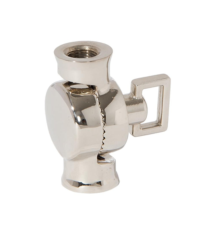 1-11/16 Inch Tall Nickel Plated Finish Die Cast Swivel With Teeth and Key, 1/8F