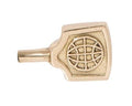 1-1/16 Inch Long Polished and Lacquered Solid Brass Industrial Style Flat Lamp Key for E-26 Socket