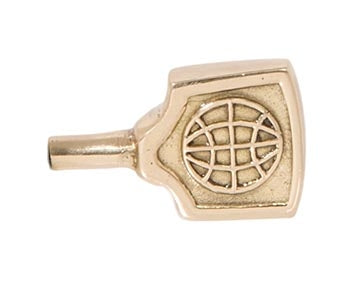 1-1/16 Inch Long Polished and Lacquered Solid Brass Industrial Style Flat Lamp Key for E-26 Socket