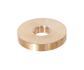 1-1/2 Inch Diameter Unfinished Brass Large Smooth Edge Brass Nut, 1/4F