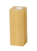 1-1/2 Inch Square Gold Polybeeswax Candelabra Size Candle Covers, Choice of Height