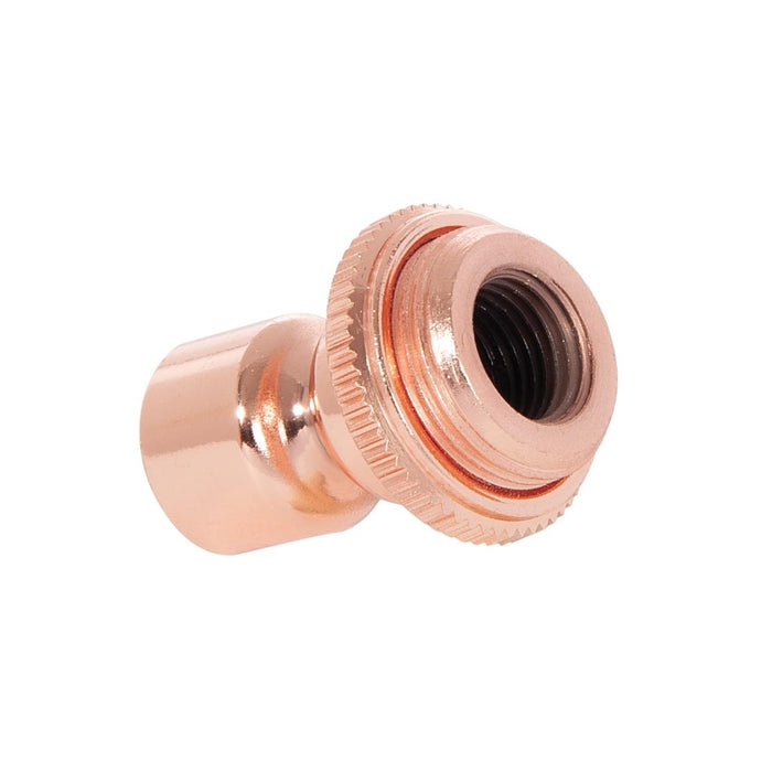 1-1/2 Inch Tall Polished Copper Brass Hang Straight Swivel with Screw Collar, 1/4F