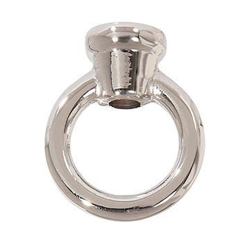 1-1/2 Inch Tall Polished Nickel Finish Cast Brass Loop with Wire Way, 1/8F