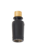 1/2 Inch Tall Satin Black Finish Brass Tapered Swivel, 1/8M X 1/8F