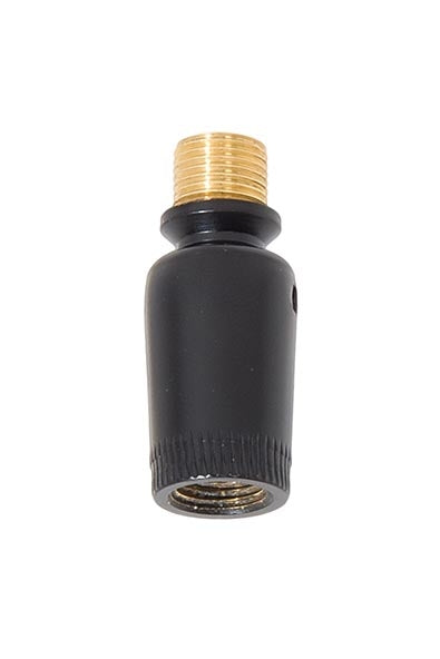 1/2 Inch Tall Satin Black Finish Brass Tapered Swivel, 1/8M X 1/8F
