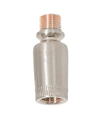 1/2 Inch Tall Satin Nickel Finish Brass Tapered Swivel, 1/8M X 1/8F