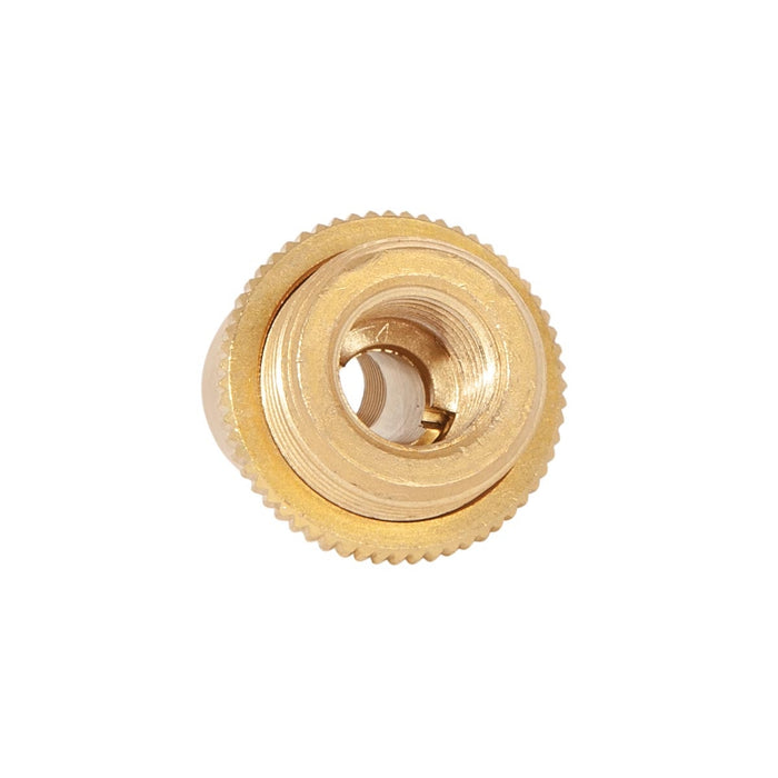 1-1/2 Inch Tall Unfinished Brass Hang Straight Swivel with Screw Collar, 1/4F x 1/8F