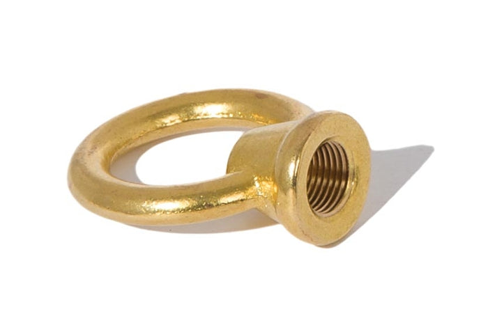 1-1/2" Tall Unfinished Cast Brass Loop with Wire Way, 1/8F Tap