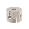 1-1/4 Inch Tall, 2 Side Hole Polished Nickel Finish Turned Brass Cluster Body