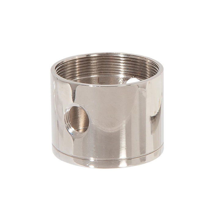 1-1/4 Inch Tall, 2 Side Hole Polished Nickel Finish Turned Brass Cluster Body