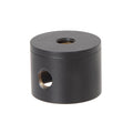 1-1/4 Inch Tall, 2 Side Hole Satin Black Finish Turned Brass Cluster Body