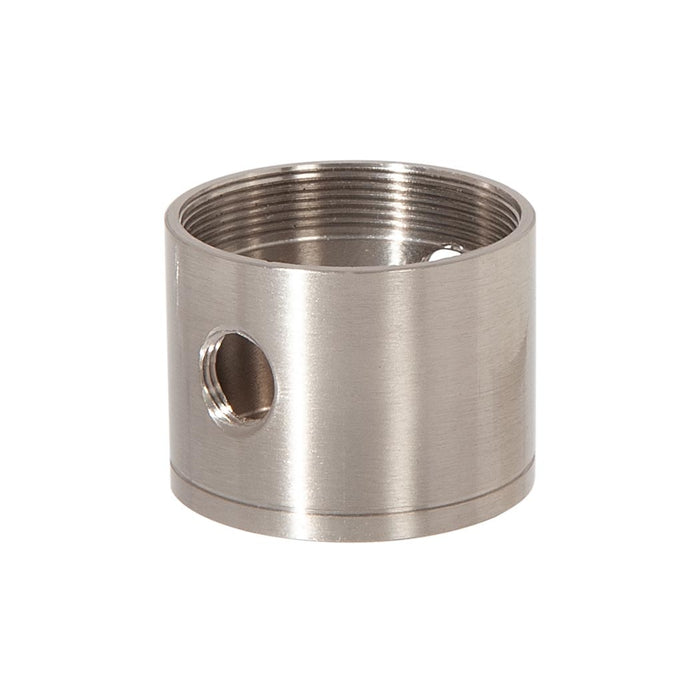 1-1/4 Inch Tall, 2 Side Hole Satin Nickel Finish Turned Brass Cluster Body
