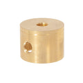 1-1/4 Inch Tall, 2 Side Hole Unfinished Turned Brass Cluster Body
