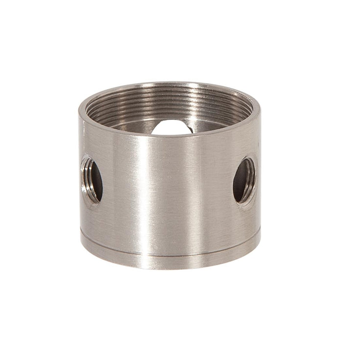 1-1/4 Inch Tall, 3 Side Hole Satin Nickel Finish Turned Brass Cluster Body