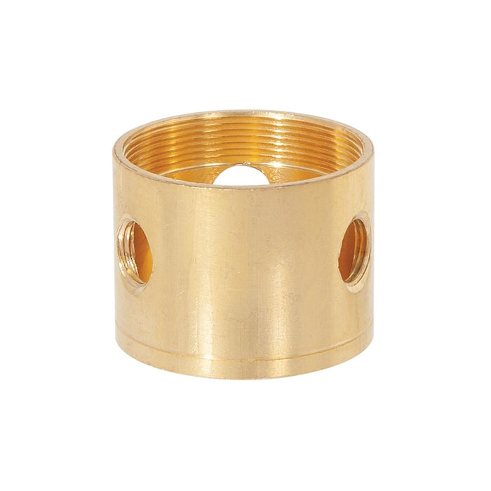 1-1/4 Inch Tall, 3 Side Hole Satin Black Finish Turned Brass Cluster Body