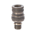 1 1/4" Tall Brass Knurled Lamp Swivel, 1/8M X 1/8F, Antique Brass