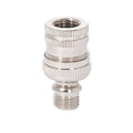 1 1/4" Tall Brass Knurled Lamp Swivel, 1/8M X 1/8F, Nickel Plated