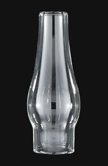 1 1/8" Fitter, 3-1/2" Tall Clear Chimney Globe