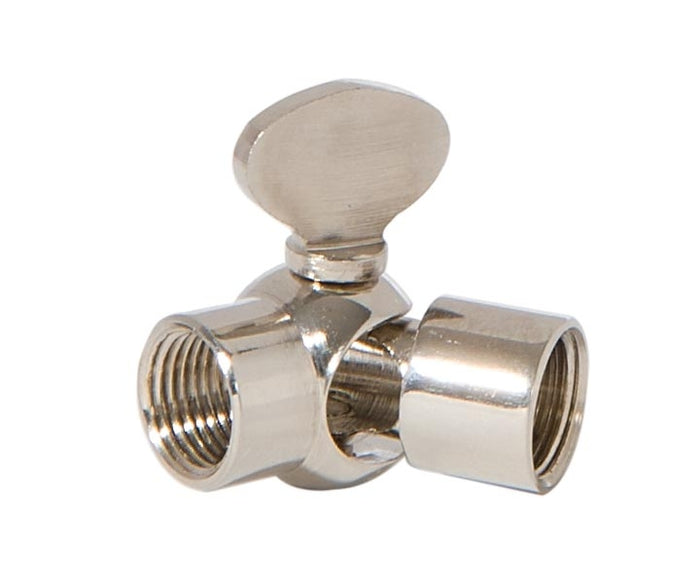 1-1/8 Inch Long Polished Nickel Die Cast Brass Open Ball Lamp Swivel, 1/8F