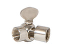 1-1/8 Inch Long Polished Nickel Die Cast Brass Open Ball Lamp Swivel, 1/8F