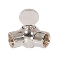 1-3/16 Inch Tall Polished Nickel Die Cast Brass Swivel with Butterfly Knob, 1/8F x 1/8F