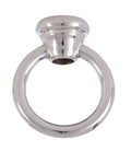 1-3/4" Tall Cast Brass Loop with wire way, 1-1/2" diameter, tap 1/4F (1/2" diameter), polished nickel finish