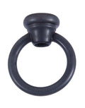 1-3/4" Tall Cast Brass Loop with wire way, 1-1/2" diameter, tap 1/4F (1/2" diameter), satin black finish