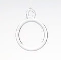 1 5/8" Clear Crystal Ring w/Pin Hole (54747)