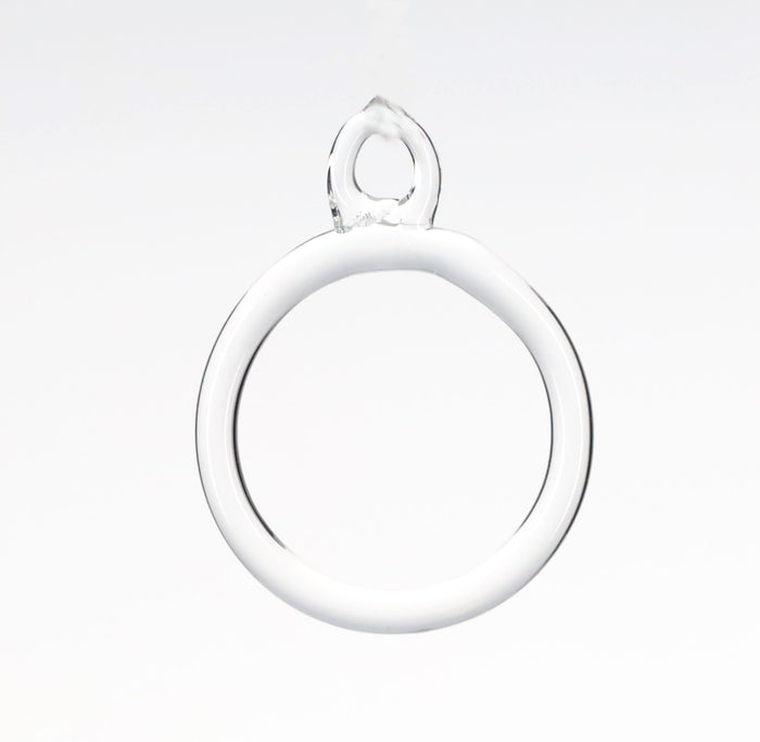 1 5/8" Clear Crystal Ring w/Pin Hole (54747)