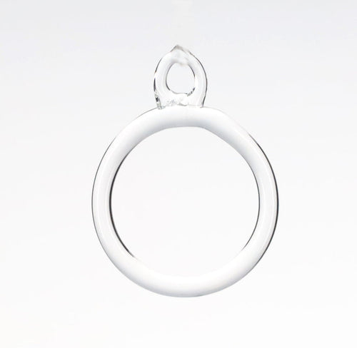 1 5/8" Clear Crystal Ring w/Pin Hole (54747)