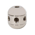 1-5/8 Inch Tall Polished Nickel Finish Turned Brass 2-Pc. Cluster Body, Choice of Side Holes