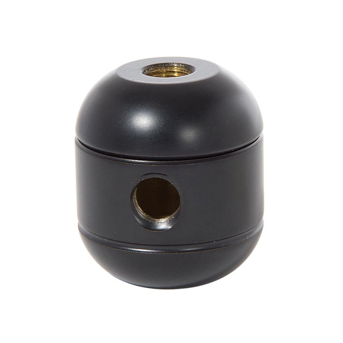 1-5/8 Inch Tall Satin Black Turned Brass 2-Piece Cluster Body, Choice of Side Holes