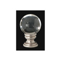 1-5/8" Tall Smooth Crystal Ball Lamp Finial 1/4-27 Tap (11082N)