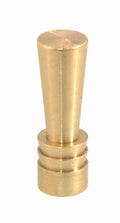 1 7/16" ht., Deco Finial, 1/4-27F, Unfinished Brass