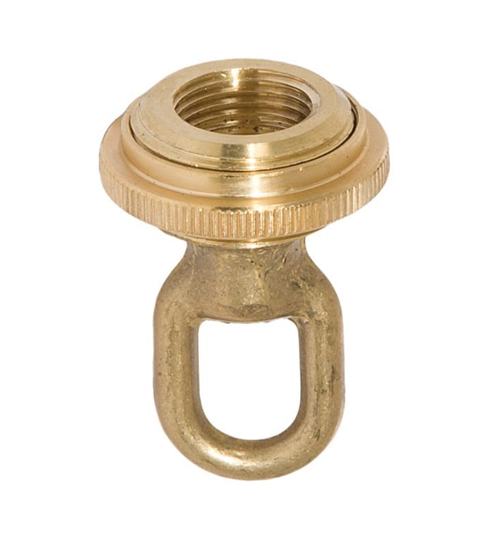 1-7/8" ht. Cast Brass Screw Collar Loop, 3.8F Tap, Unfinished