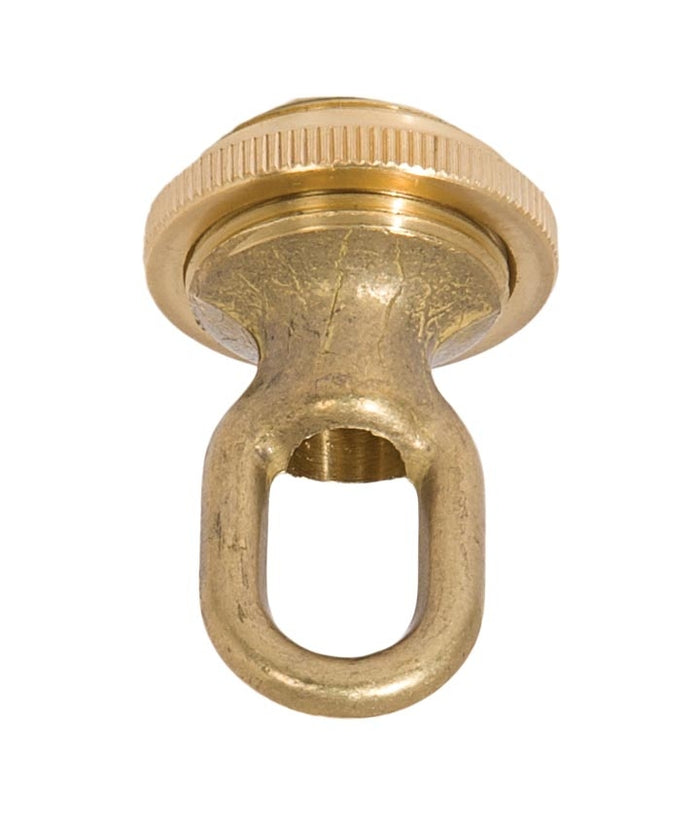 1-7/8" ht. Cast Brass Screw Collar Loop, 3.8F Tap, Unfinished