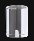 Clear Acrylic, Oval Drum Lamp Finial, 1 7/8" ht.