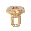 1-9/16 Inch Height Heavy Unfinished Cast Brass Screw Collar Loop, Choice of Tap