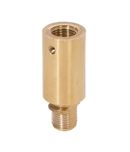 1-9/16 Inch Tall Unfinished Brass 90 Degree Small Friction Lamp Swivel, 1/8F x 1/8M