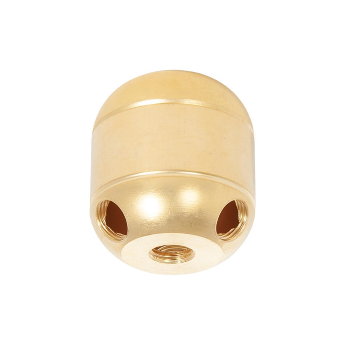 1-9/16 Inch Tall Unfinished Turned Brass 2-Piece Cluster Body, Choice of Bottom Holes