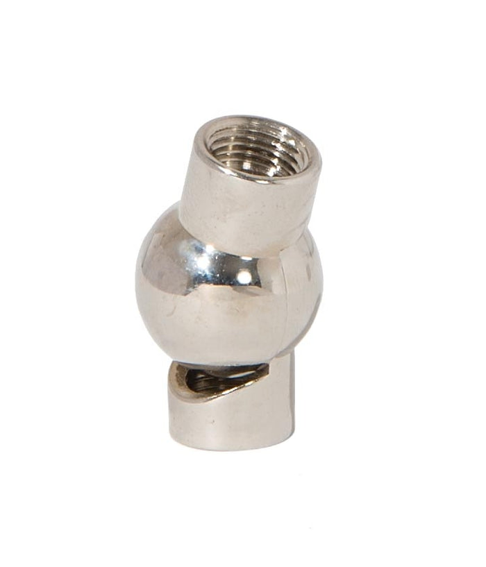 1-9/32 Inch Long Nickel Plated Finish Die Cast Brass Swivel with Slotted Screw, 1/8F