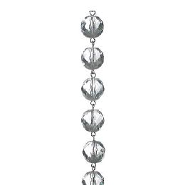 1 Meter Clear Chain, your choice of bead diameter