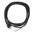 10-1/2ft Black Rayon Round Lamp Cord Set with Molded Plug