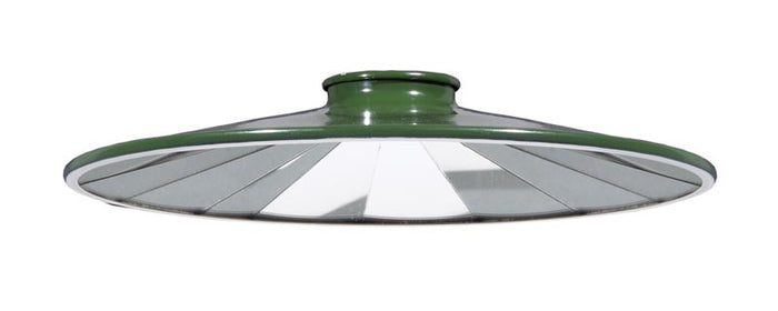 10-1/4 inch diameter Mirrored Industrial Style Flat Metal Shade, 2-1/4 inch lip fitter
