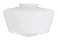 10" Diameter Clear Glass Over Opal Schoolhouse Shade, 4" Fitter (08815i)