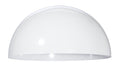10" Diameter, Modern Half-Dome Metal Lamp Shade - White Finish