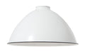 10" Diameter White Enamel Metal Dome Shade, 2-1/4" Fitter