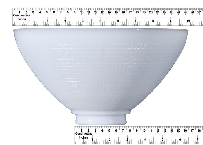 10 inch I.E.S Opal Glass Reflector Shade, 2-7/8 inch fitter